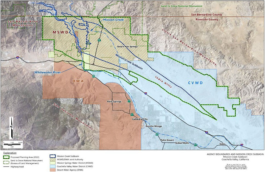Mission Creek Planning Area and Agency Boundaries